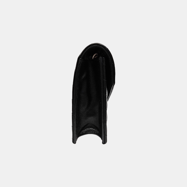 MONOGRAM Chevron Calfskin Black