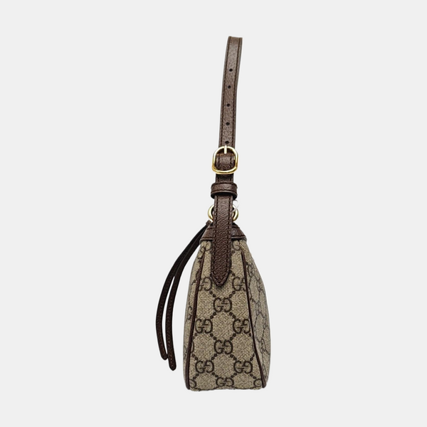 Ophidia Small Monogram Coated Canvas Brown