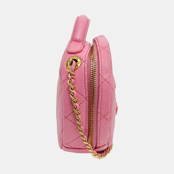 Quilted Grained Calfskin Pink