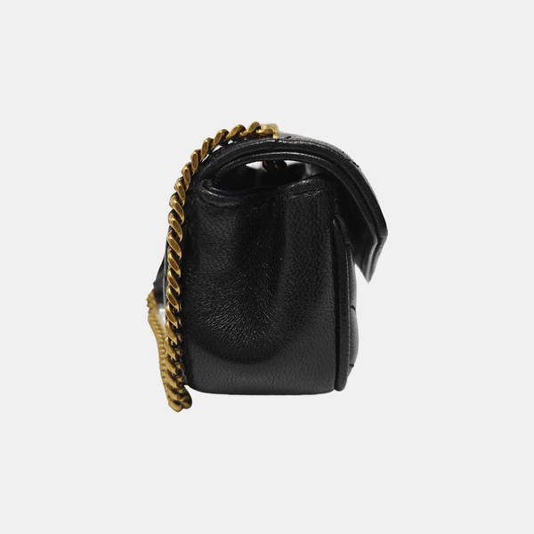 LOULOU Chevron Lambskin Black