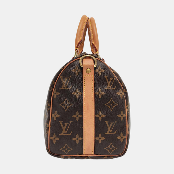 SPEEDY 25 Monogram Coated Canvas Brown