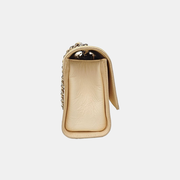 Quilted Calfskin Shoulder Bag Beige