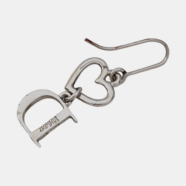 CD Swing Metal Silver Stud Earrings