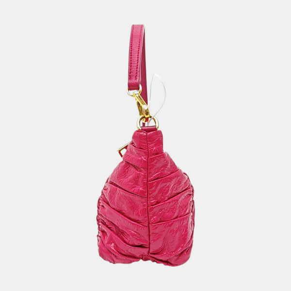 Patent Leather Top Handle Bag Pink