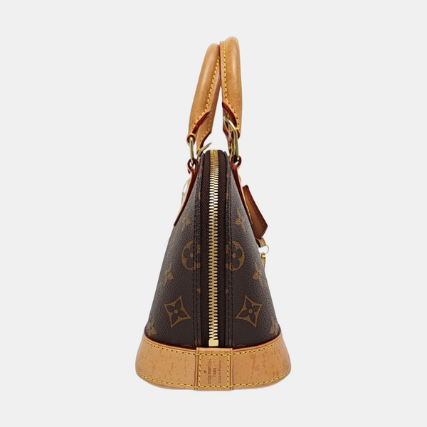 ALMA BB Monogram Coated Canvas Brown