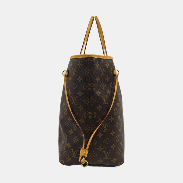 NEVERFULL GM Monogram Coated Canvas Brown