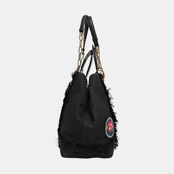 Canvas Top Handle Bag Large Multicolor