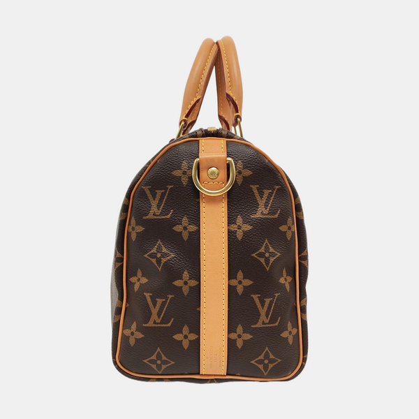 SPEEDY 25 Monogram Coated Canvas Brown