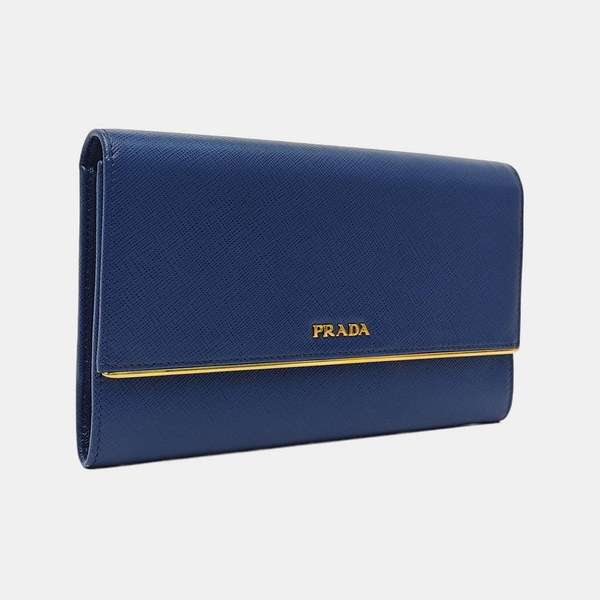 Calfskin Clutch Large Blue