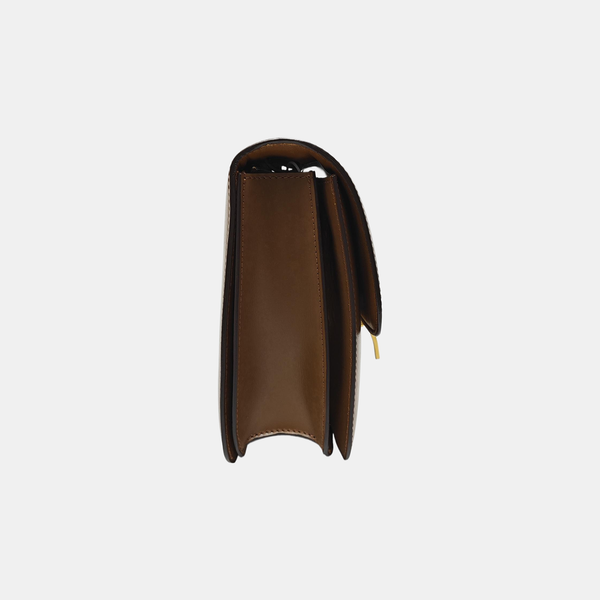 Authenticated pre-owned CLASSIC BOX Medium Calfskin Brown - Shoulder Bag at Looply