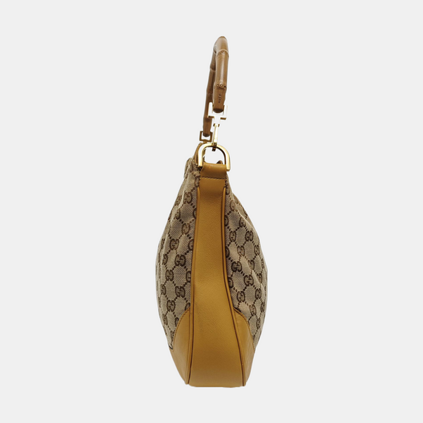 Monogram Canvas Shoulder Bag Brown