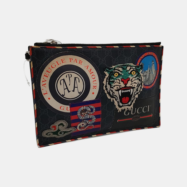 Courrier Monogram Coated Canvas Black