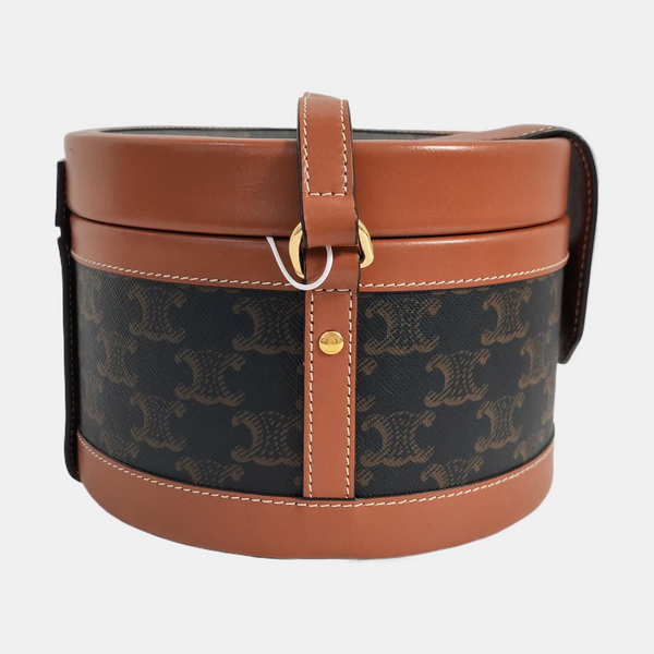Authenticated pre-owned TRIOMPHE Medium Coated Canvas Brown - Shoulder Bag at Looply