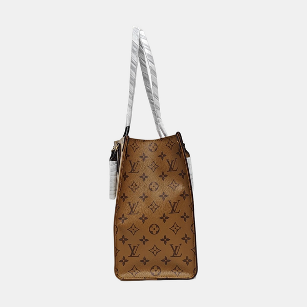 ONTHEGO MM Monogram Coated Canvas Brown