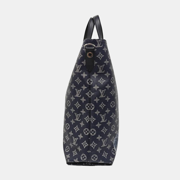 Monogram Coated Canvas Tote Bag Blue
