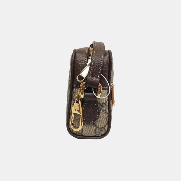 Authenticated pre-owned Ophidia Mini Monogram Coated Canvas Beige - Shoulder Bag at Looply