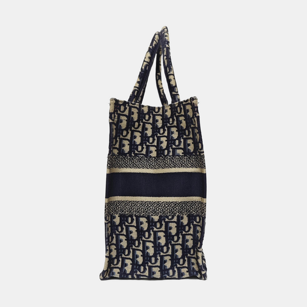 Book Tote Medium Oblique Canvas Blue