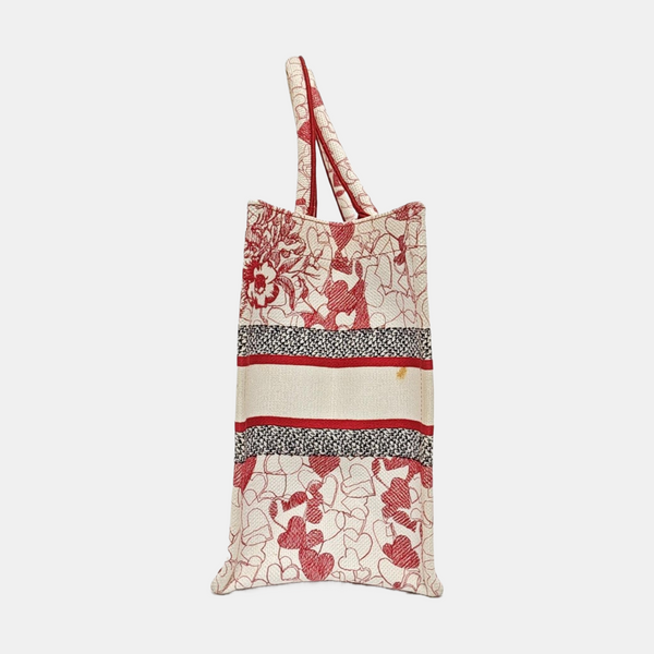 Authenticated pre-owned Book Tote Medium Fabric Red - Tote Bag at Looply