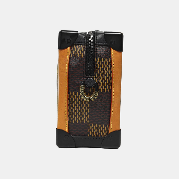 SOFT TRUNK Damier Ebene Coated Canvas Brown