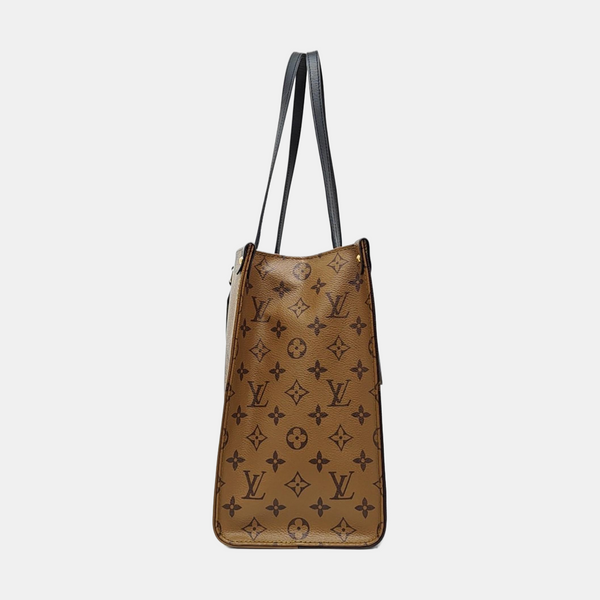 ONTHEGO MM Monogram Coated Canvas Brown