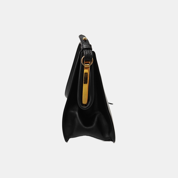 Light Frame Saffiano Calfskin Black