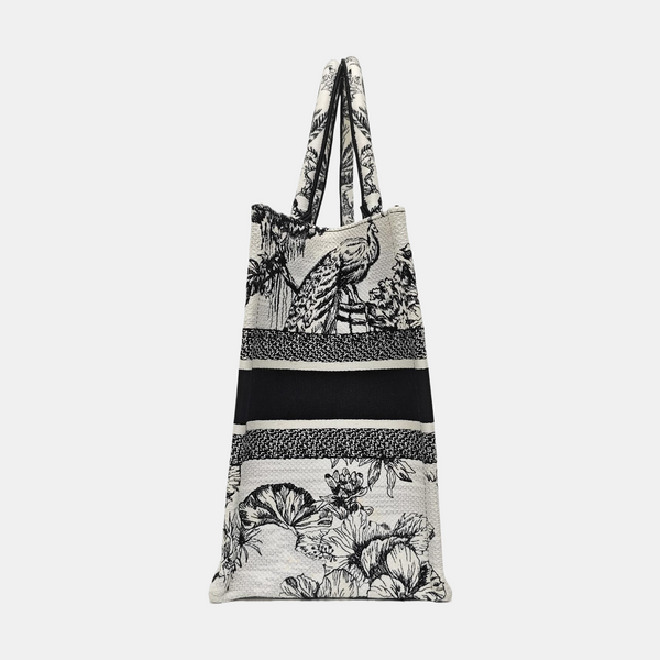 Book Tote Medium Fabric White