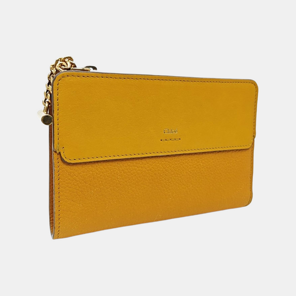 Calfskin Clutch Yellow