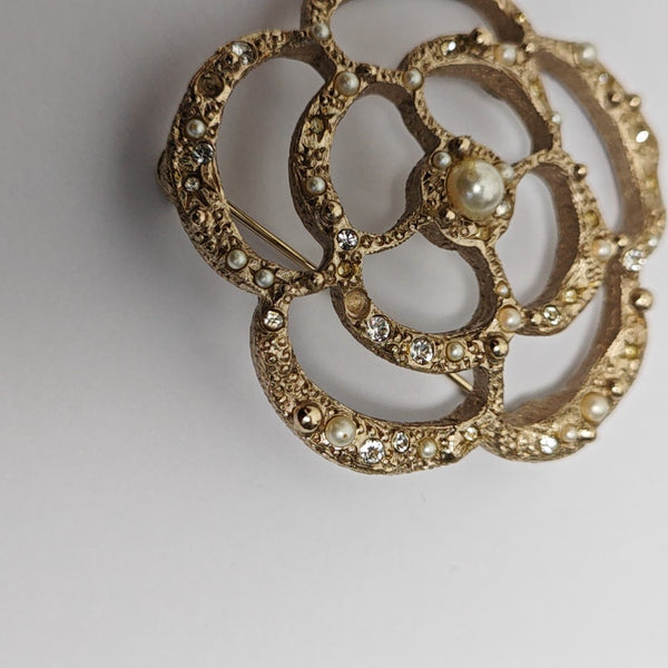 Metal Gold Brooch