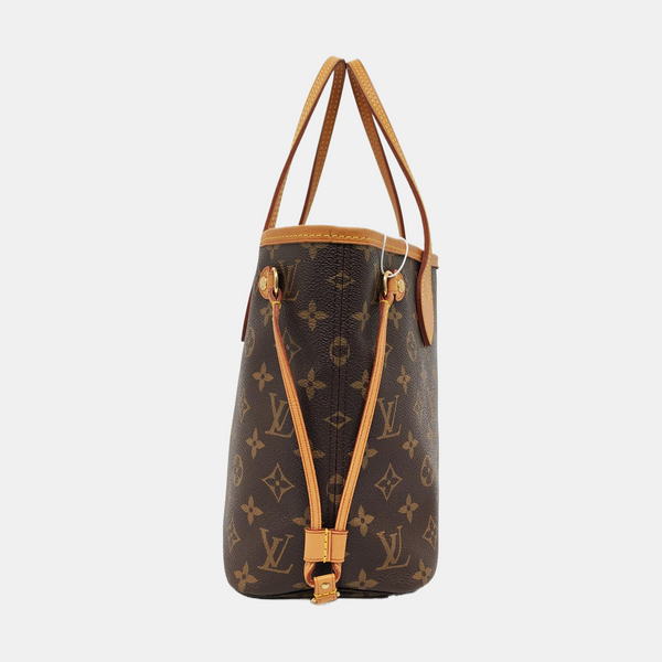 NEVERFULL PM Monogram Coated Canvas Brown