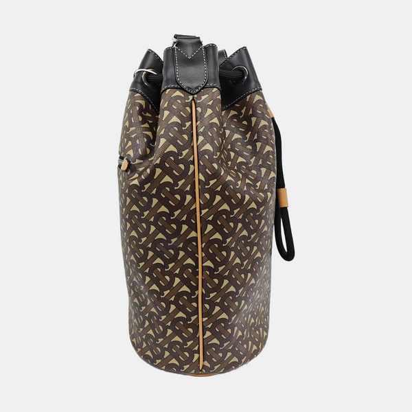 Coated Canvas Tote Bag Brown