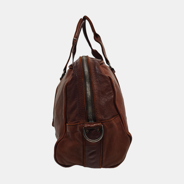 Calfskin Top Handle Bag Red