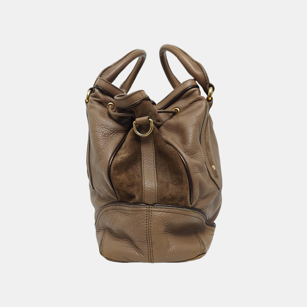 Calfskin Shoulder Bag Brown