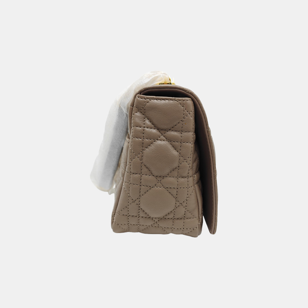 Dior Caro Medium Cannage Calfskin Gray