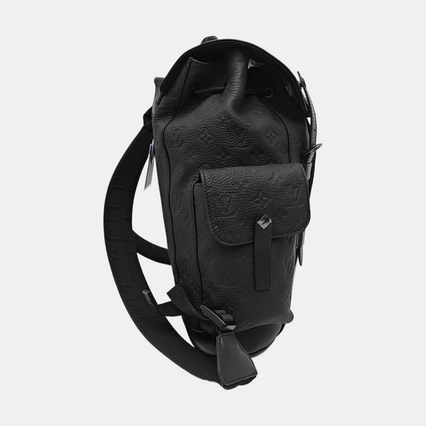 CHRISTOPHER Monogram Calfskin Black