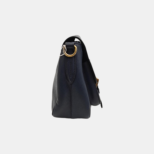 Saffiano Calfskin Shoulder Bag Blue