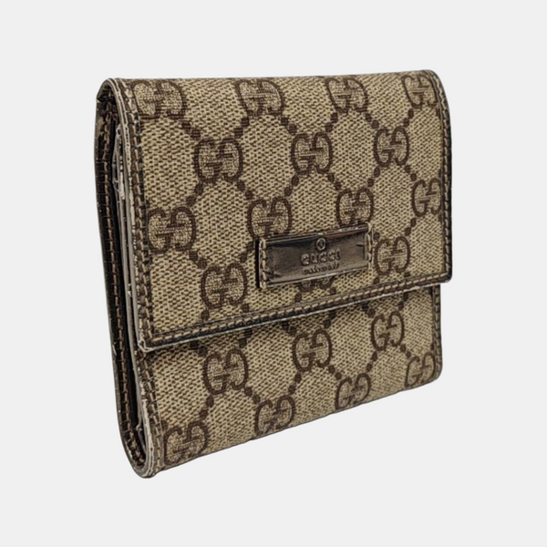 Monogram Coated Canvas Wallet Brown