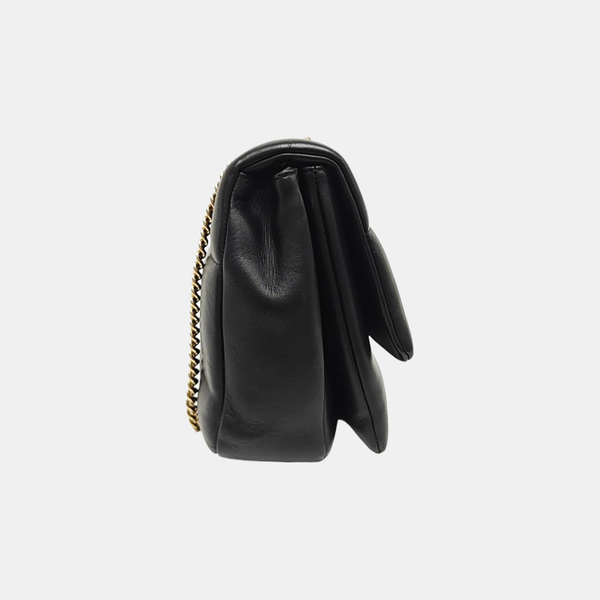 Quilted Calfskin Shoulder Bag Black