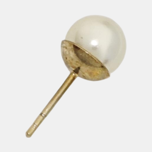 Faux Pearl White Stud Earrings