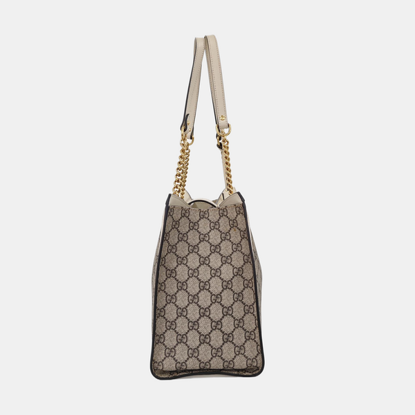 Authenticated pre-owned Padlock Medium Monogram Coated Canvas Beige - Shoulder Bag at Looply