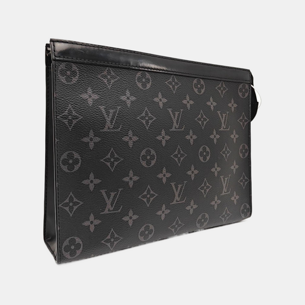 Pochette Voyag MM Monogram Coated Canvas Black