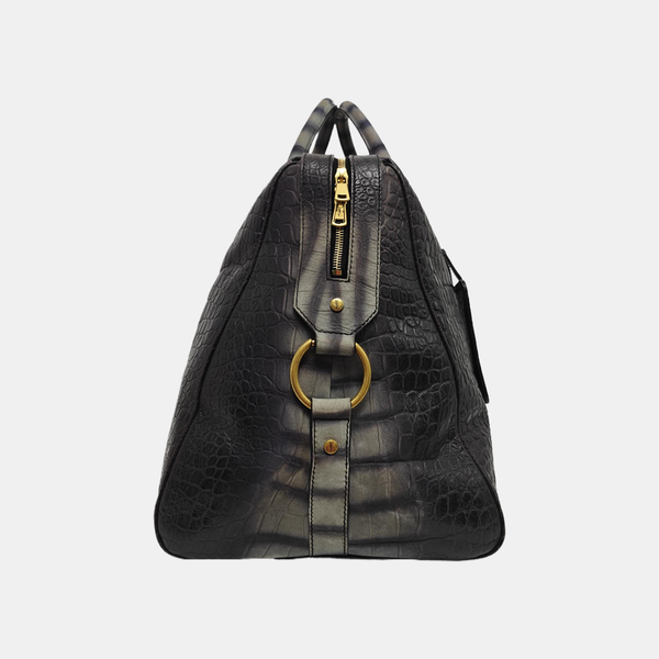Calfskin Top Handle Bag Gray