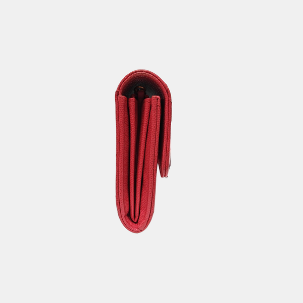 Cartera rosa de piel de cordero acolchada CLÁSICA CON SOLAPA