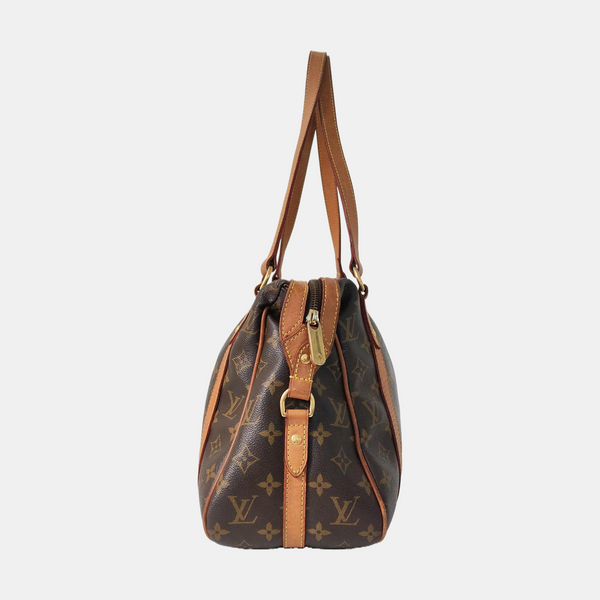 STRESA Monogram Coated Canvas Brown
