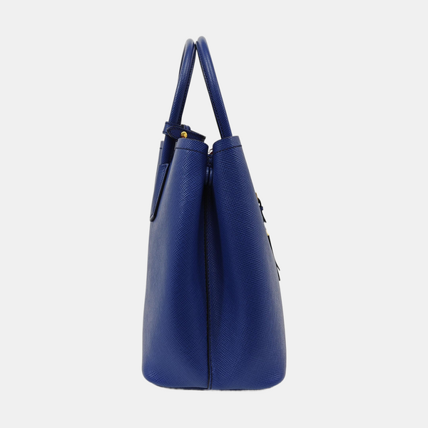 Double Medium Saffiano Calfskin Blue