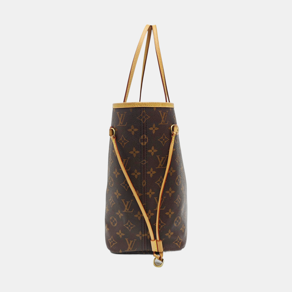 NEVERFULL MM Monogram Coated Canvas Brown