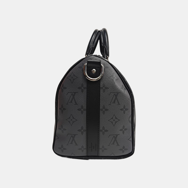 KEEPALL 35 Monogram Coated Canvas Black