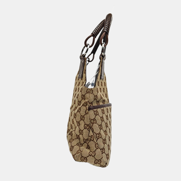 Monogram Canvas Top Handle Bag Brown