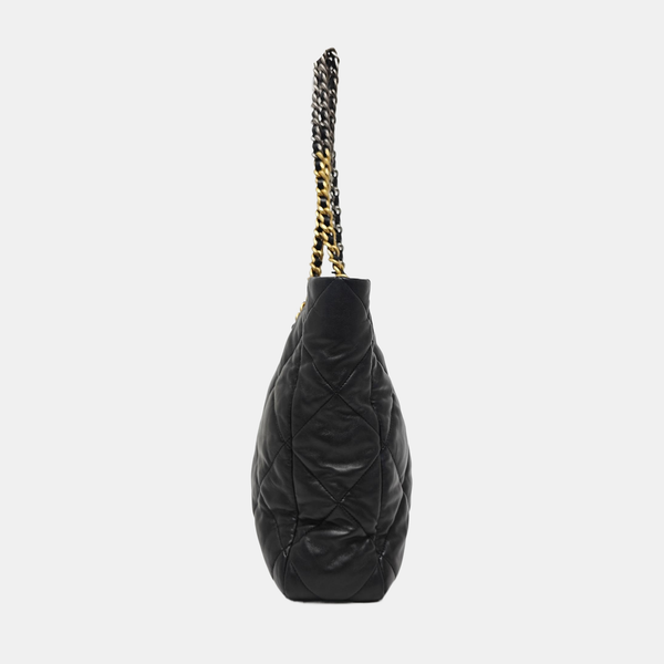 CHANEL 19 Large Quilted Lambskin Black