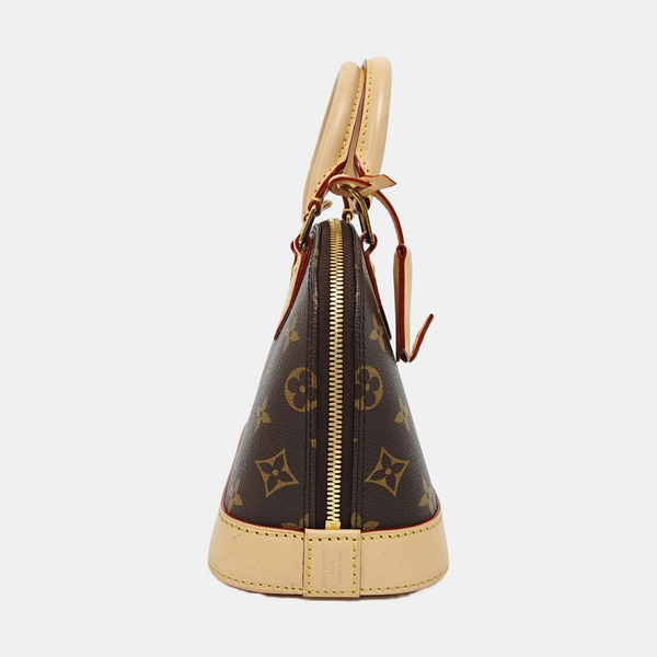 ALMA BB Monogram Coated Canvas Brown