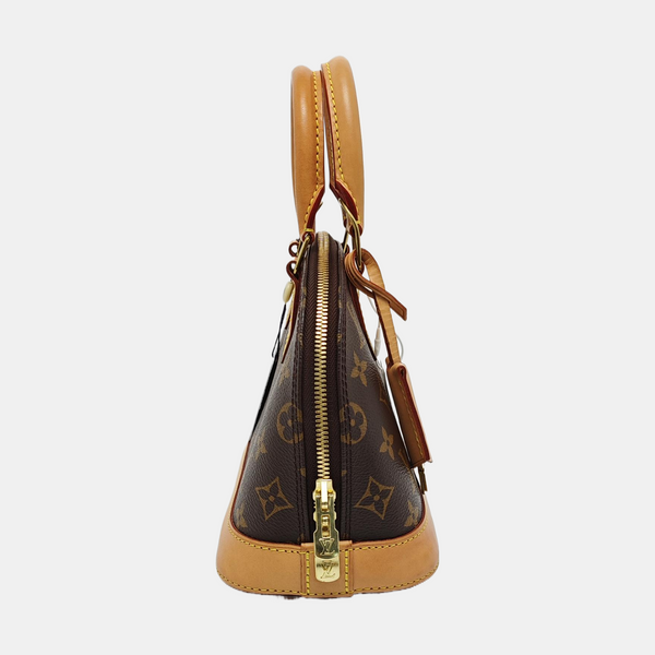 ALMA BB Monogram Coated Canvas Brown
